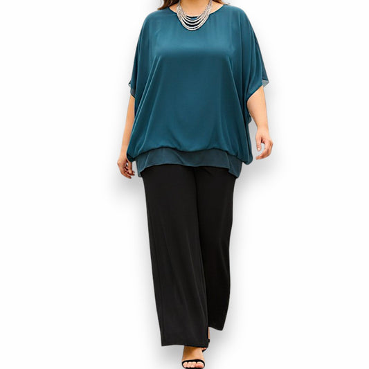 Maxi Maglia in Georgette e Viscosa Dafne