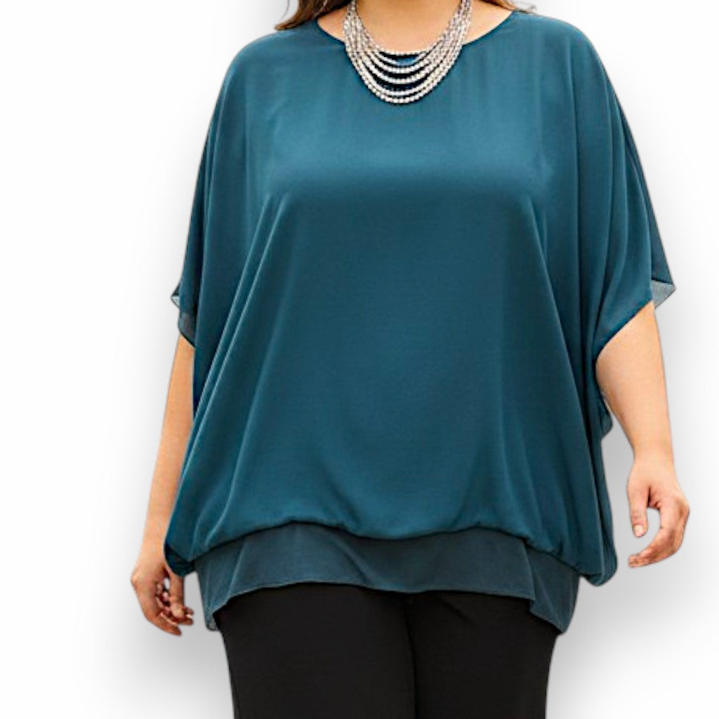 Maxi Maglia in Georgette e Viscosa Dafne