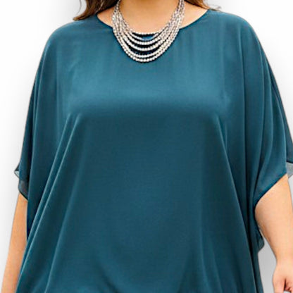Maxi Maglia in Georgette e Viscosa Dafne