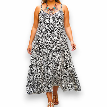 Maxi Abito 100% Viscosa Fantasia Ivonne