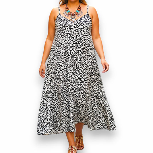 Maxi Abito 100% Viscosa Fantasia Ivonne