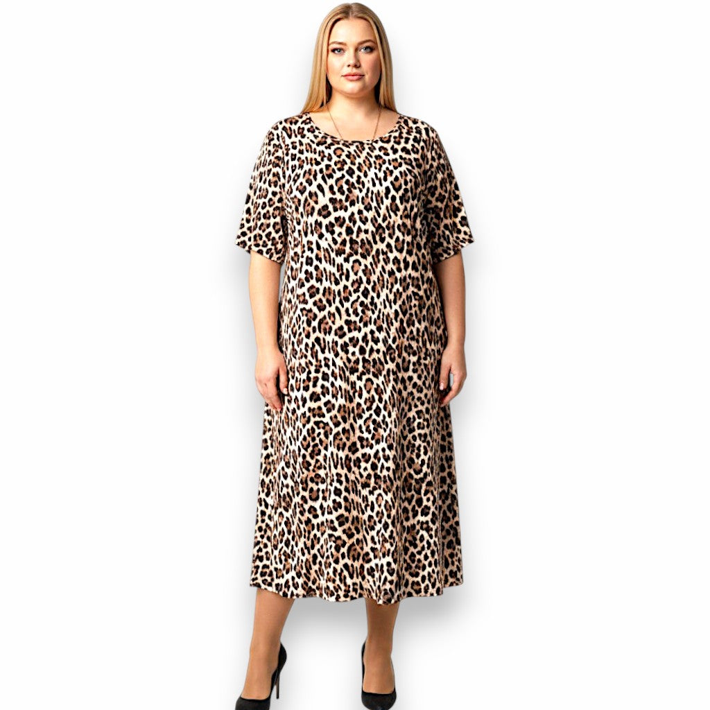 Maxi Abito in Crepe Fantasia Sally