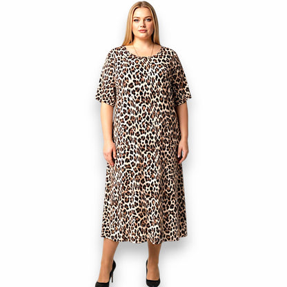 Maxi Abito in Crepe Fantasia Sally