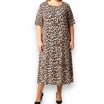 Maxi Abito in Crepe Fantasia Sally