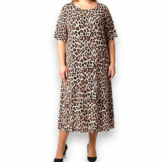 Maxi Abito in Crepe Fantasia Sally