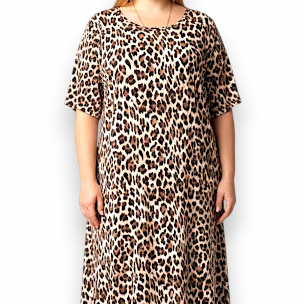 Maxi Abito in Crepe Fantasia Sally