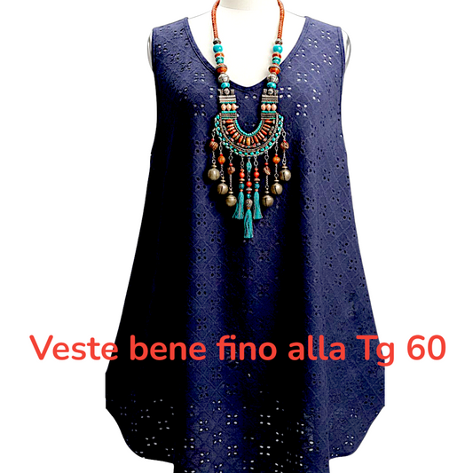 Maxi Top Elasticizzato Traforato Porzia