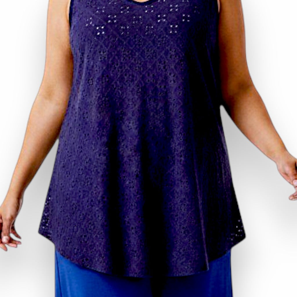 Maxi Top Elasticizzato Traforato Porzia