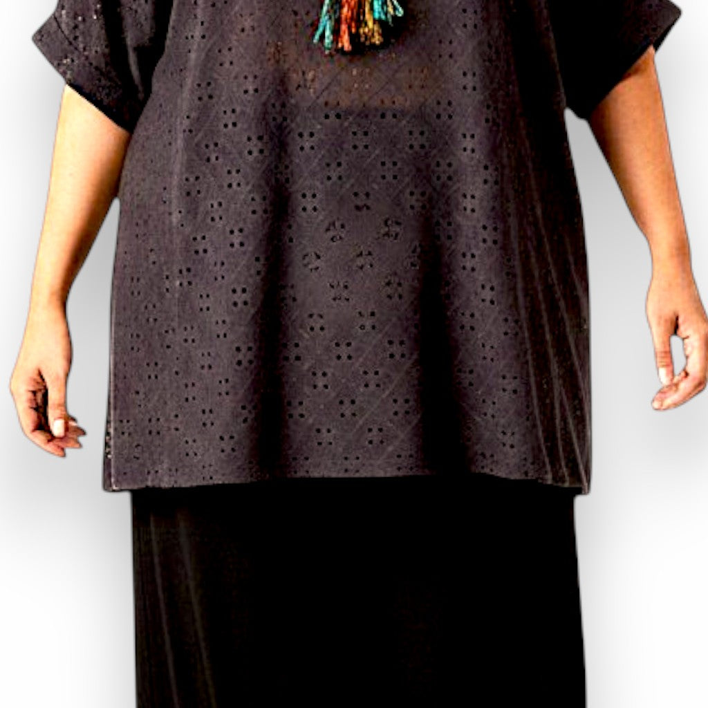 Maxi Maglia Elasticizzata Traforata Ninni