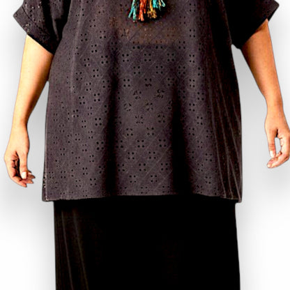 Maxi Maglia Elasticizzata Traforata Ninni