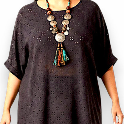 Maxi Maglia Elasticizzata Traforata Ninni