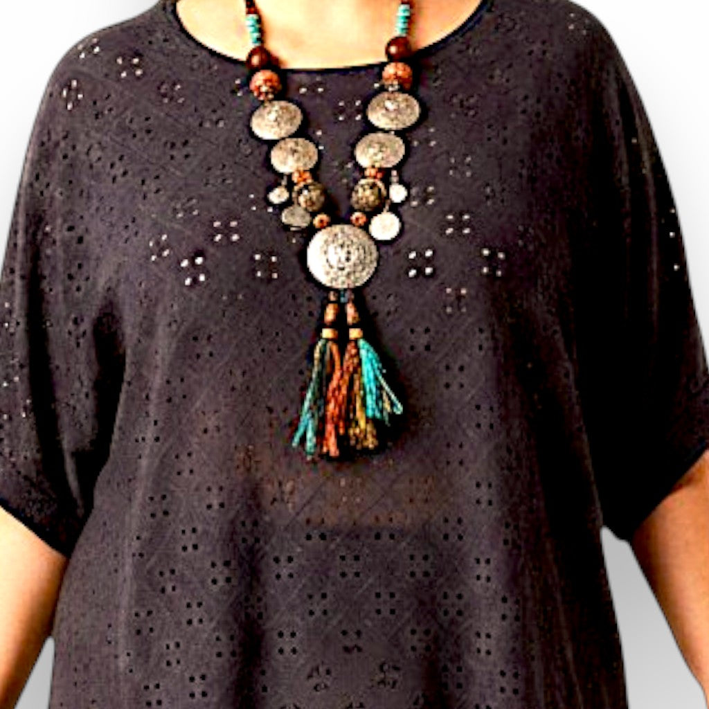 Maxi Maglia Elasticizzata Traforata Ninni