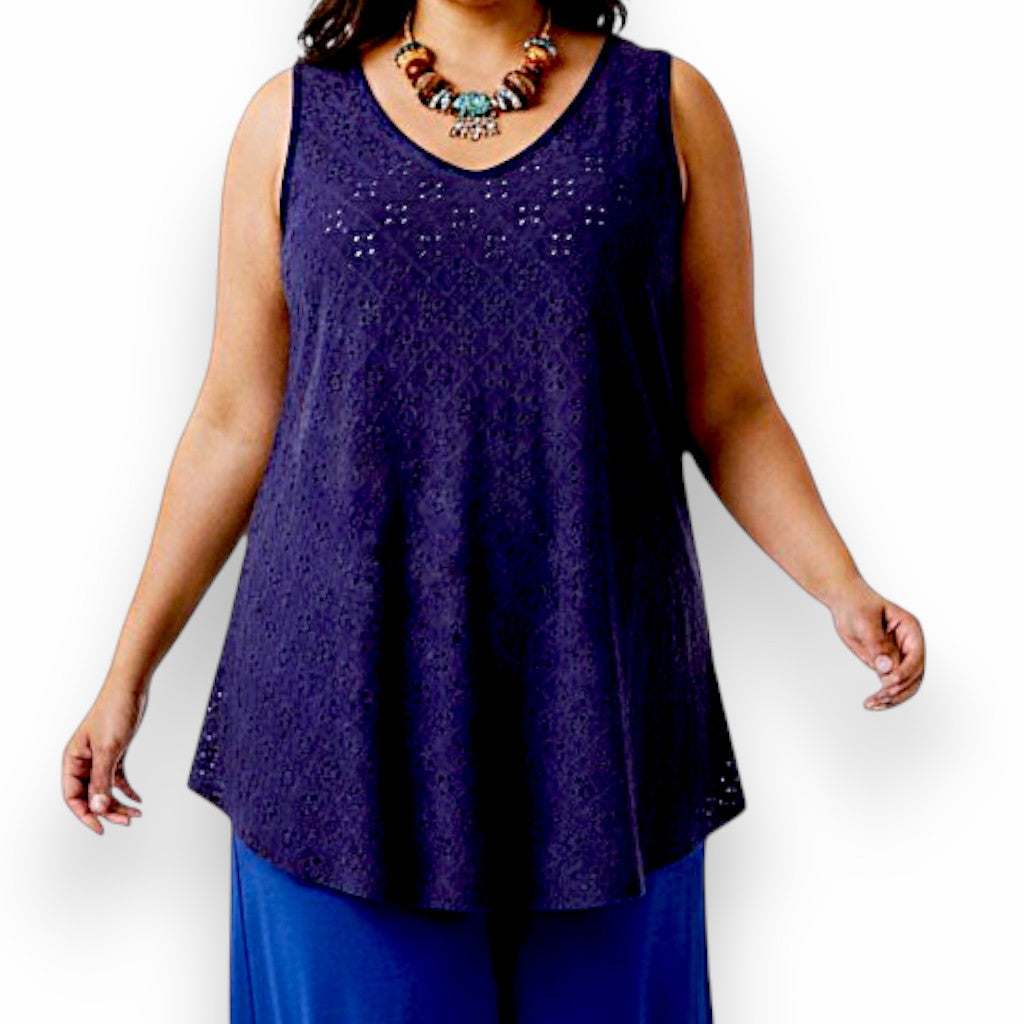 Maxi Top Elasticizzato Traforato Porzia