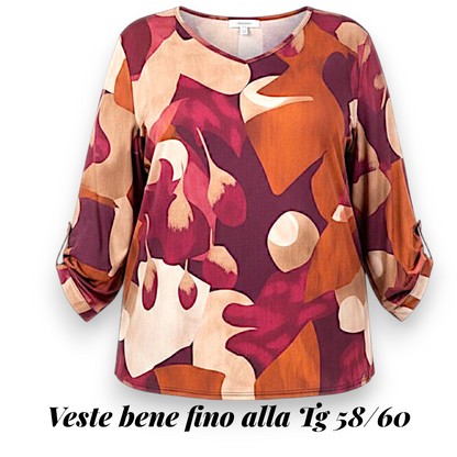 Maxi Maglia Elasticizzata Fantasia Futura