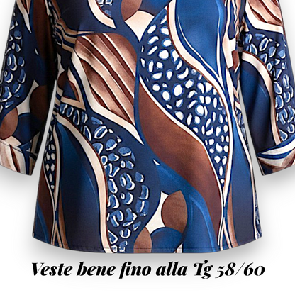 Maxi Maglia Elasticizzata Fantasia Fabrizia