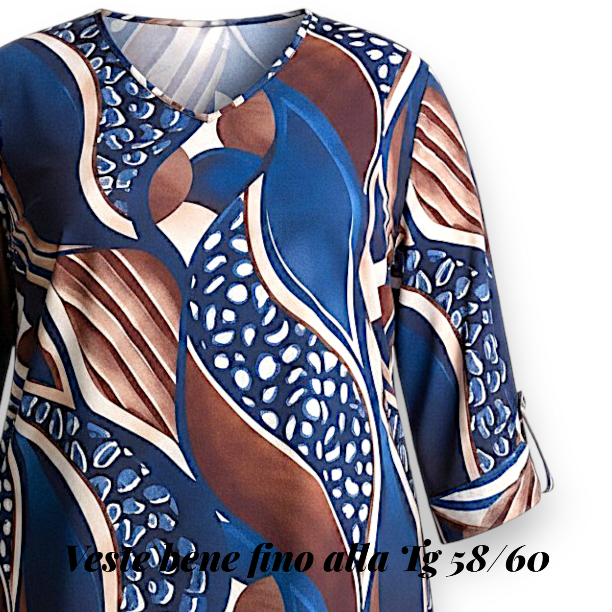 Maxi Maglia Elasticizzata Fantasia Fabrizia