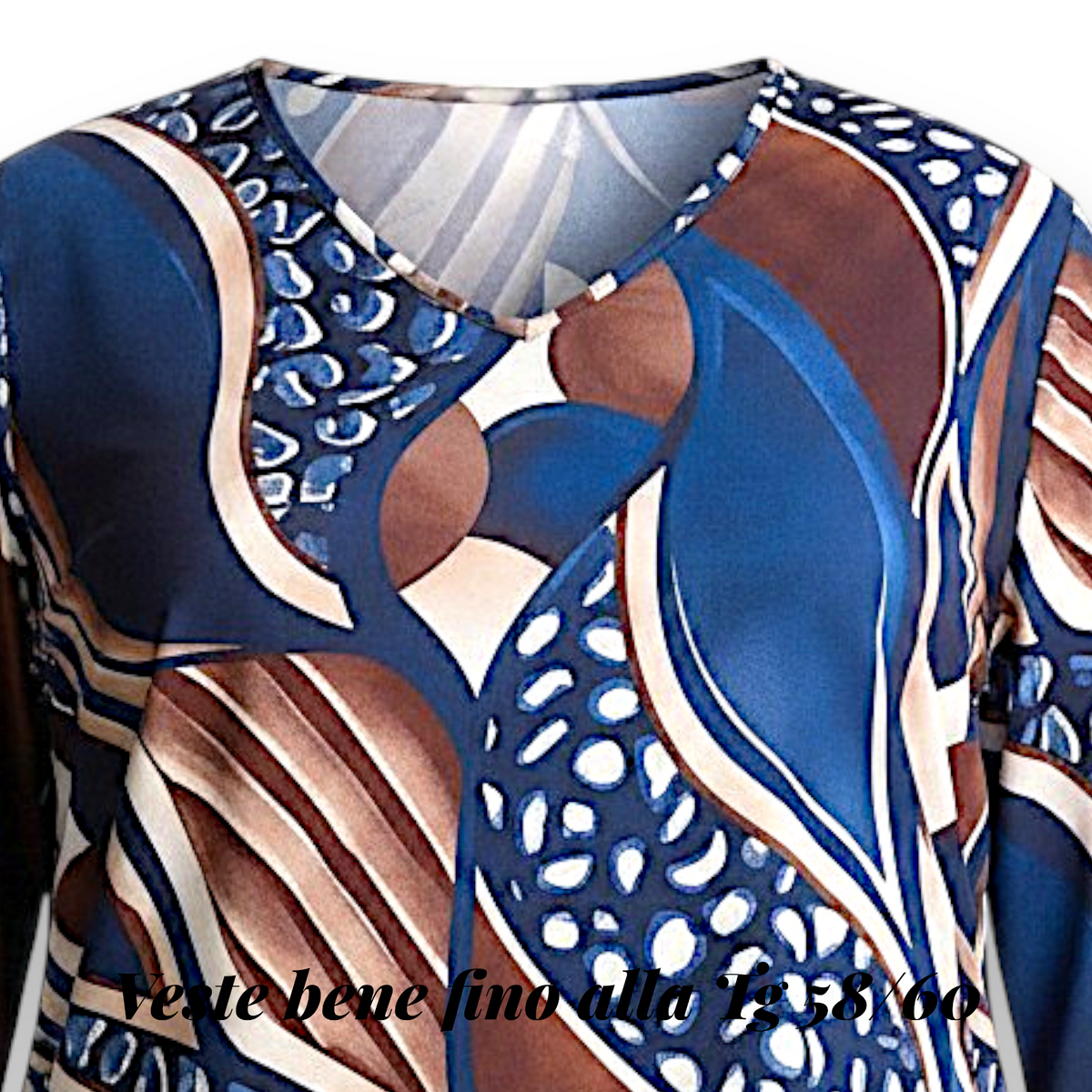 Maxi Maglia Elasticizzata Fantasia Fabrizia