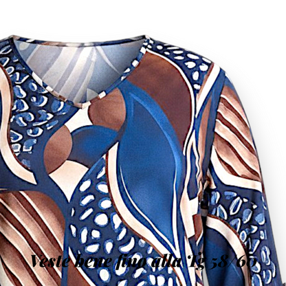 Maxi Maglia Elasticizzata Fantasia Fabrizia