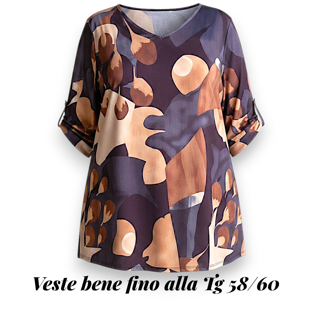 Maxi Maglia Elasticizzata Fantasia Fabiola