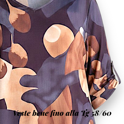 Maxi Maglia Elasticizzata Fantasia Fabiola