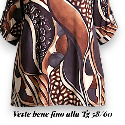 Maxi Maglia Elasticizzata Fantasia Federica