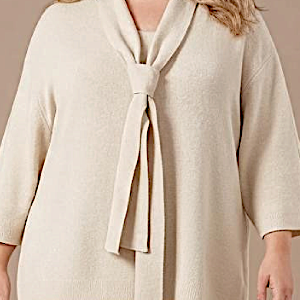 Maxi Maglia Effetto Lana Palide