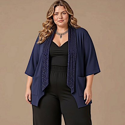 Maxi Spolverino in Georgette e Pajettes Iside