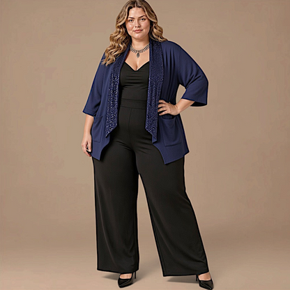 Maxi Spolverino in Georgette e Pajettes Iside