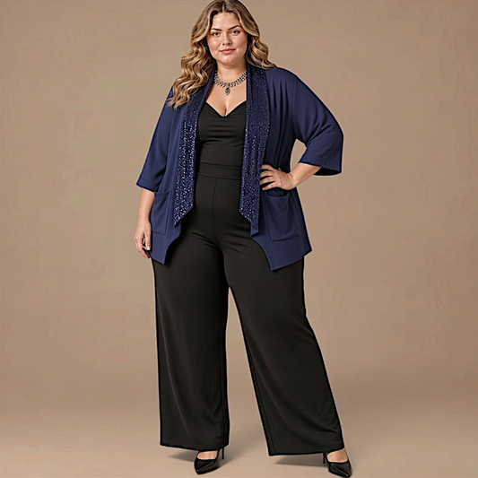 Maxi Spolverino in Georgette e Pajettes Iside