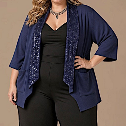 Maxi Spolverino in Georgette e Pajettes Iside