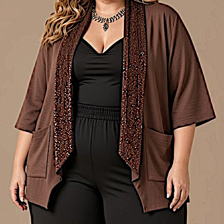 Maxi Spolverino in Georgette e Pajettes Irene