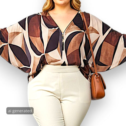 Maxi Maglia in Crepe Con Zip Moira
