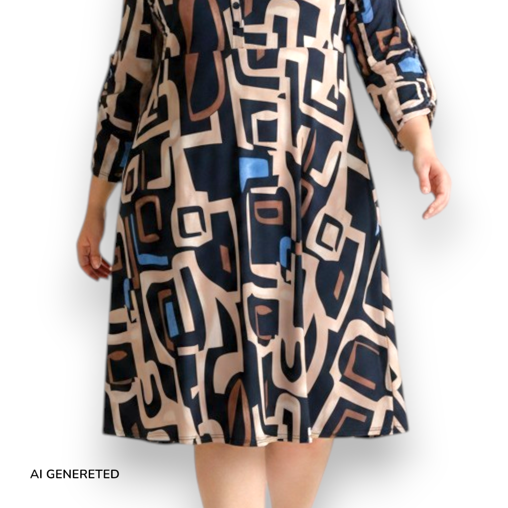 Maxi Abito in Crepe Fantasia Giorgia
