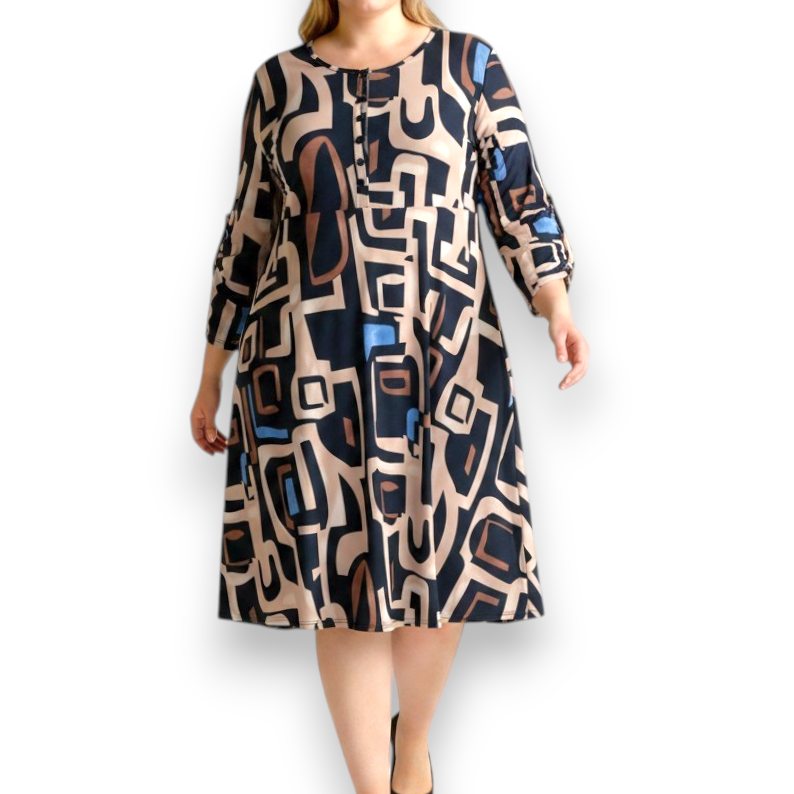 Maxi Abito in Crepe Fantasia Giorgia