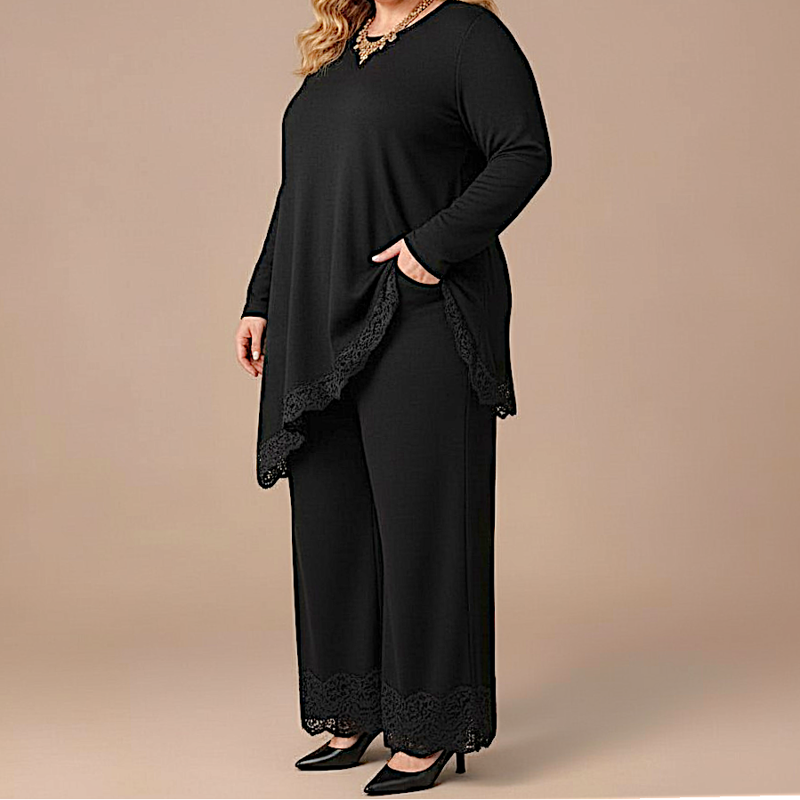 Maxi Maglia Rifinita in Pizzo Carmen