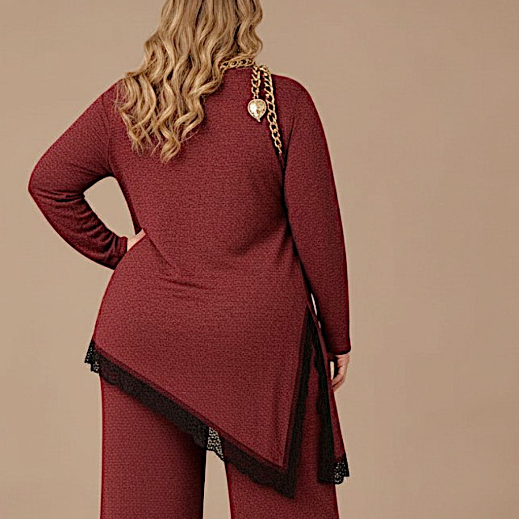 Maxi Maglia Rifinita in Pizzo Calla