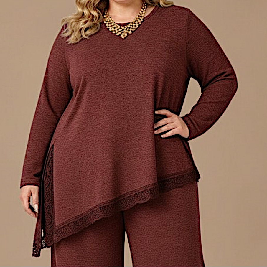 Maxi Maglia Rifinita in Pizzo Calla