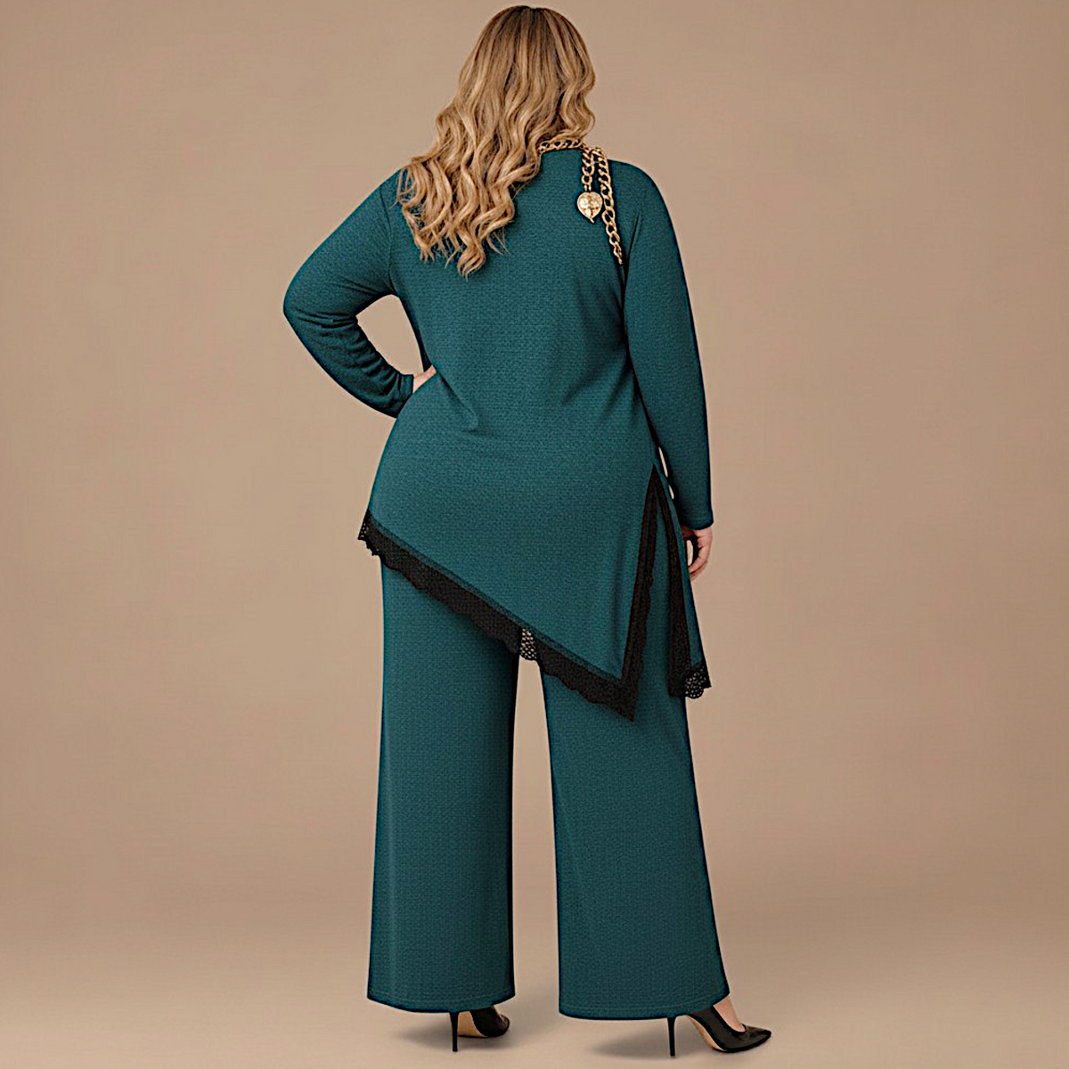 Maxi Maglia Rifinita in Pizzo Cristina