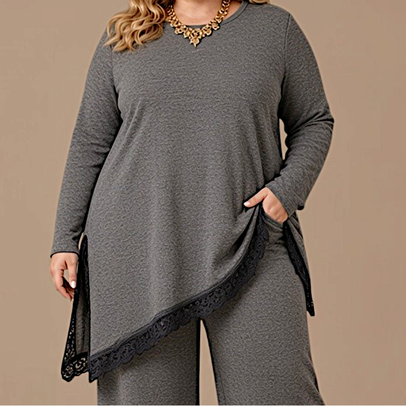 Maxi Maglia Rifinita in Pizzo Clementina