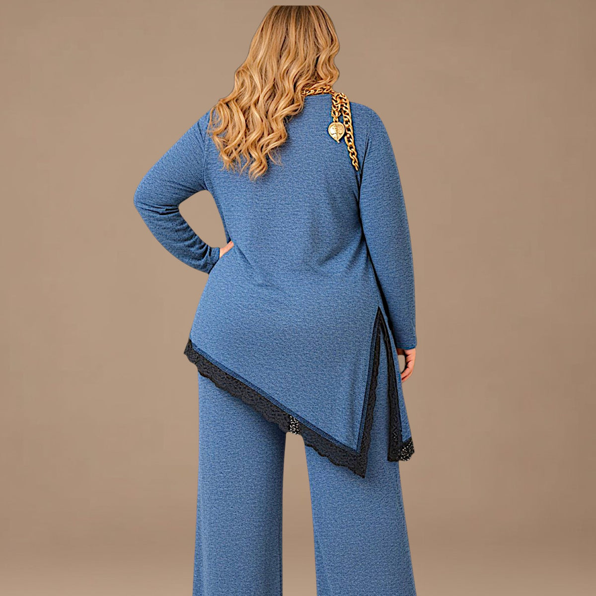 Maxi Maglia Rifinita in Pizzo Cesara