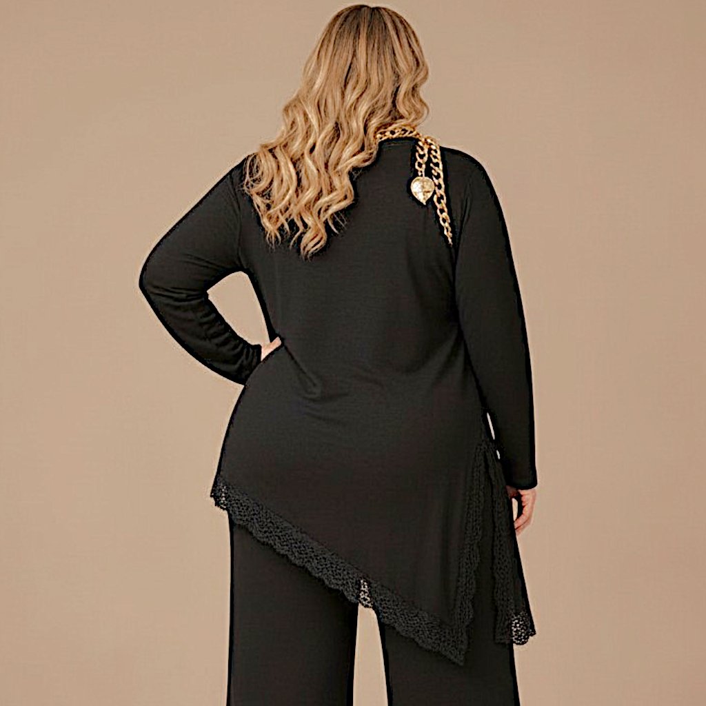 Maxi Maglia Rifinita in Pizzo Carmen