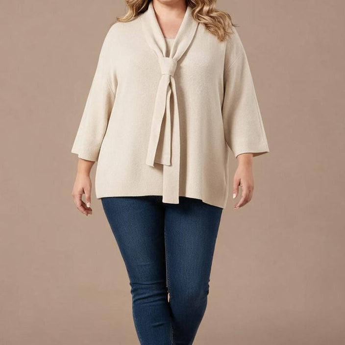 Maxi Maglia Effetto Lana Palide