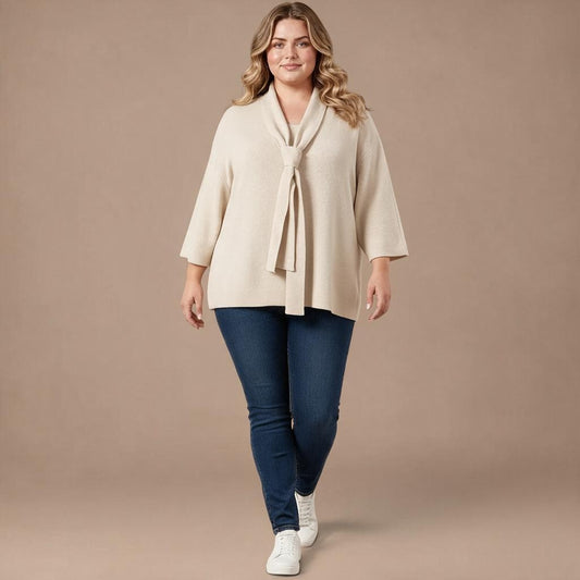 Maxi Maglia Effetto Lana Palide