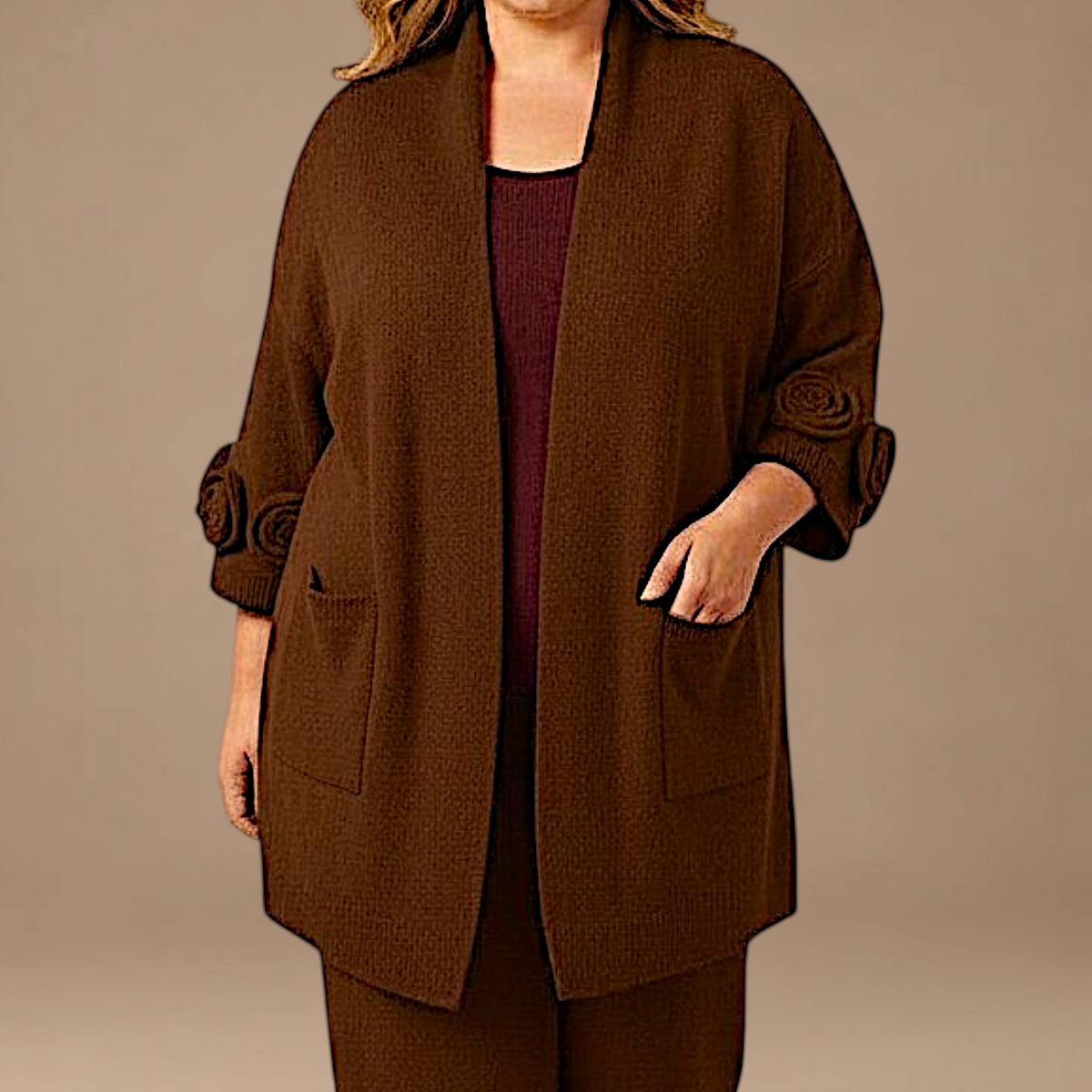 Maxi Cardigan effetto Lana Placida