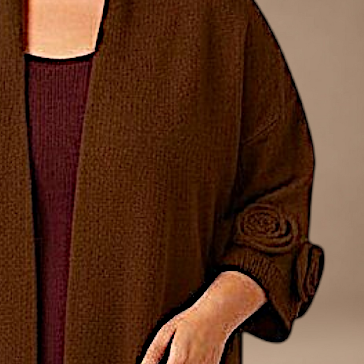 Maxi Cardigan effetto Lana Placida