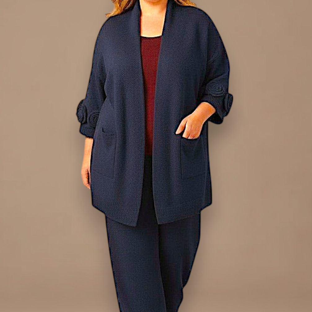 Maxi Cardigan effetto Lana Pedra