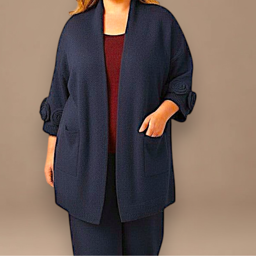 Maxi Cardigan effetto Lana Pedra
