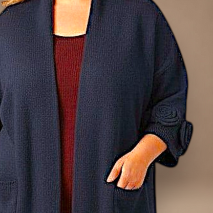 Maxi Cardigan effetto Lana Pedra