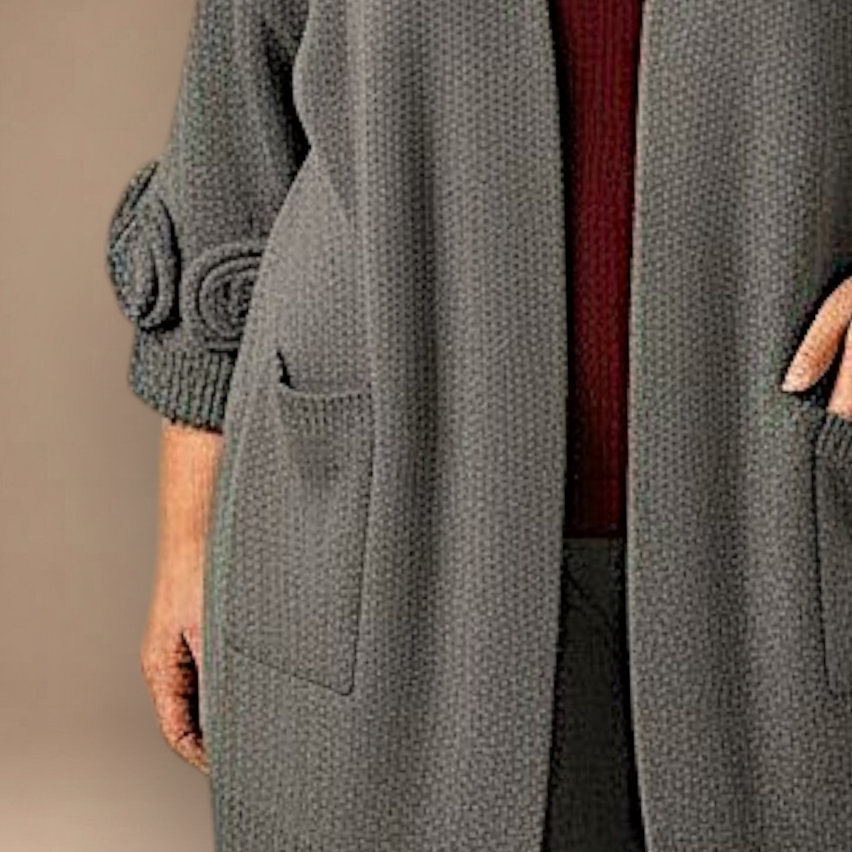 Maxi Cardigan effetto Lana Parsifal