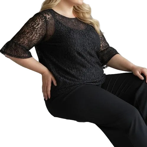 Maxi Maglia Trasparente in Pizzo Elasticizzato Sandra